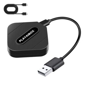 Car Play Wireless Adapter 2 in 1 Wireless CarPlay Adapter UK & Android Auto Wireless Adapter UK Converts Wired CarPlay to Wireless CarPlay Mini Dongle Compatible with Cars from 2016 & iPhone iOS 10+