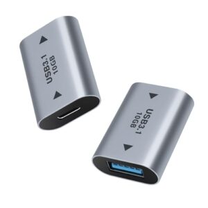AIYEEN USB Female to USB-C Female Adapter (2 Pack)