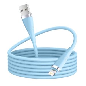 iPhone Charger Cable 1.8M [Apple MFi Certified] Lightning Cable Long Fast Charging iPhone Cable (Blue) Lead PVC Lightning to USB Cable for iPhone 14 13 12 11 Pro Max XS XR X 8 7 6 Plus 5 SE