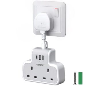 TOPREK Multi Plug Adaptor with USB C
