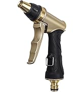 Garden Hose Connector, Solid Brass Garden Tap Connector, 1/2 Inch and 3/4 Inch 2-in-1 Faucet Conn...