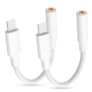 Obllemn 2 Pack Headphone Jack Adapter for i-Phone Headphone Adapter