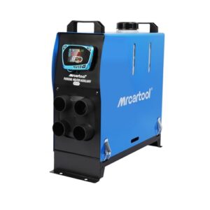 12V 5KW Diesel Air Heater Portable and Convenient Integrated Parking Heater Heating All-in-one 4 Hole with Remote Control and LCD Monitor for Car Trucks Bus RV and Trailer with Adapte