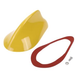 Partuto 1 Pcs Universal Shark Fin Antenna Cover Signal Roof Aerial for Car SUV Truck Offroad ABS Material with Adhesive Base Yellow