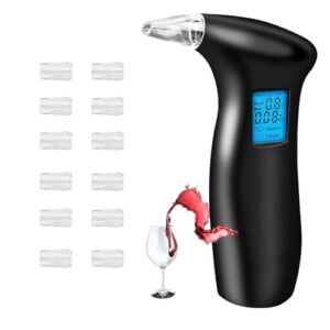 YRHWS Breathalyzer & Alcohol Tester with 12 Mouthpieces