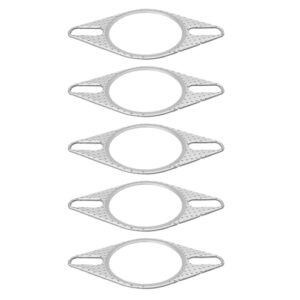 VGOL 5 Pcs 2.25 “ Inch 57mm Car Engine Exhaust Gasket Downpipe Flange With Two Bolt Holes Exhaust Manifold Gasket for Most Vehicles