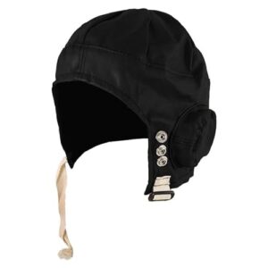 FNA FASHIONS® Black Biggles Hat Pilot Goggles Frame Aviator Grandpa's Great Escape Fancy Dress Ki