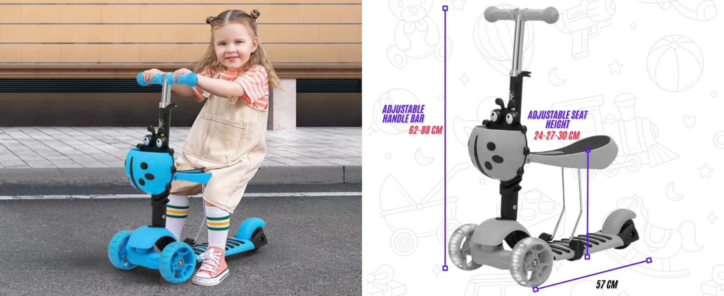 kick scooter, kids 3 in 1, kids small scooter, scooter for kids, scotter, scooter for girls,