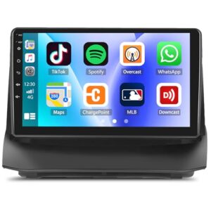 CAMECHO 2G+32G Android Car Stereo for Ford Fiesta 2009 2010 2011 2012 2013 2014 Wireless CarPlay Android Auto 9 Inch Touch Screen Bluetooth GPS Sat Nav Car Radio AHD Backup Camera WiFi Mirror Link