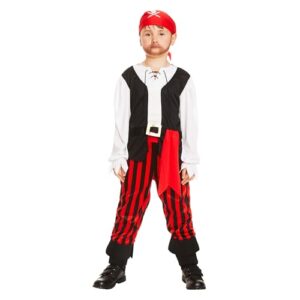 Pirate Costume Kids - Boys Girls Pirate Role Play Dress Up World Book Week Day Costumes Fancy Dress Outfits UK