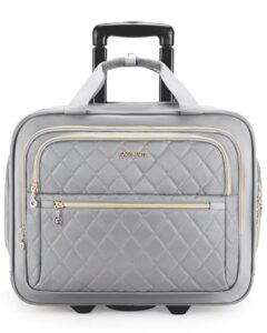 bagsmart Rollable Laptop Bag for Women Rolling Briefcase for 15.6 Inch Laptops