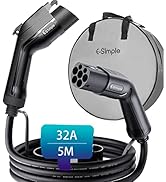 E-S1mple EV/Electric Vehicle Charging Cable Type 2 to Type 1 EV Charging Cable 32A 5M 7.2KW with ...