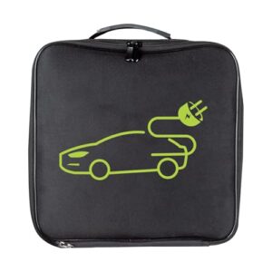 EV Charging Cord Bag With Carry Handle Car Hose Storage Bag Waterproof Square EV Charging Cords Organizer Carrier Bag EV Charger Cable Storage Cable Bag Heavy Duty Cable Tidy Bag