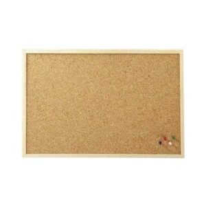 Cork Board 40CM x 60CM Pin Notice Office Memo School with Push Pins Board Requisite Needs Wooden Natural Frame Board