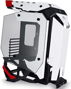 ANSAITE C650 Mech PC Case - ATX Tower Gaming Computer Case with Tempered Glass (650-white)