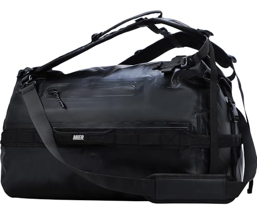 MIER Large Waterproof Duffel Bag Rolltop Dry Backpack Duffle Bags for Kayaking