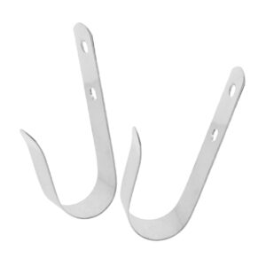 KOMBIUDA Boat Lifebuoy Holder 2 Pack Stainless Steel Hooks Marine Lifebuoy Ring Storage Easy Install Boat Hook Pool Hange