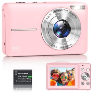 Digital Camera 1080P FHD Compact Digital Camera 44MP Portable Mini Small Photo Camera with 2.4" LCD Screen