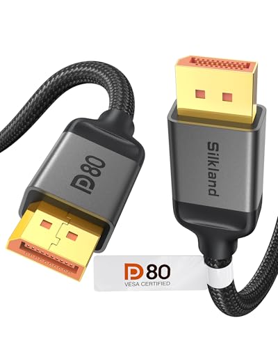 Silkland 80Gbps DisplayPort Cable 2.1 2M [VESA Certified]