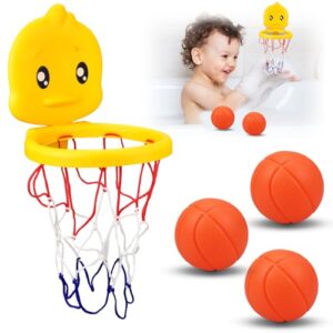 Baby Toys Bath for Toddler Bath Basketball Hoop Age 1-3 Year Olds Duck Bath Toys Baby Sensory Toys for 6 to 12 Month Toys Gifts Birthday Present Bath Toys for 1 2 3 Year Old Boys Girls Toddle