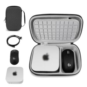 XINGFUDAO Hard Carrying Case for 2024 Apple Mac Mini M4/M4 Pro with Space for Mouse and Accessories