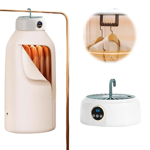 Electric Clothes Dryer 600W Mini Dryer Machine Portable Foldable Quickly Drying Heat Pump Dryer for Light Clothes Underwear Adjustable Hanging Dryer Machine with Dryer Bag            [Energy Class A++]