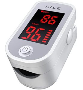 AILE Pulse Oximeter Oxygen Meter Adults Accurate Fast Easy Larger Red Screen Oxygen Monitor with Lanyard Blood Saturation Monitor -O2 Saturation Meter Pulse-Oximete