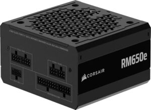 CORSAIR RM650e (2025) Fully Modular Low-Noise ATX Power Supply with 12V-2x6 Cable – ATX 3.1 & PCIe 5.1 Compliant
