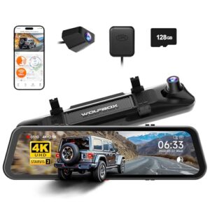 WOLFBOX G900 PRO Mirror Dash Cam with STARVIS 2 IMX678