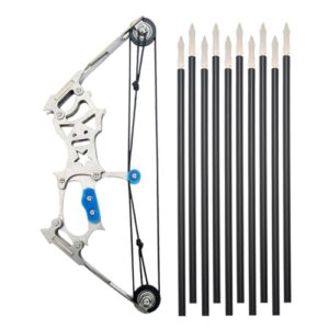 Eclare 7.5” Mini Compound Bow and 12 Arrows Set with Arrow Target