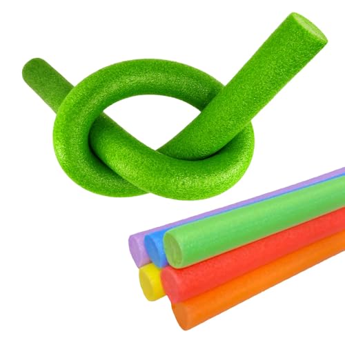 Set of 2 Flexible Swimming Pool Noodles - Noodle Float Aid Woggle Logs Noodles Water Flexible Wet Swim- Strong & Flexible - 6 Colours