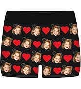 Personalised Boxers for Men Custom Funny Face Boxers Polyester Underwear with Name Personalised G...