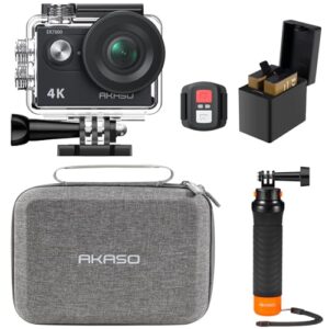 AKASO EK7000 Action Camera Floating Hand Grip Bundle - Includes 4K30FPS EK7000 Underwater Camera