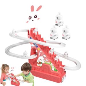 Croovepi Climbing Stairs Slide Toy | Cartoon Animal Race Track
