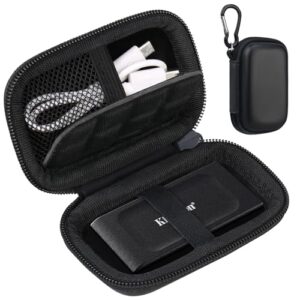 Lacdo Hard Carrying Case for Kingston XS1000R / XS2000 / XS1000 SSD 500GB/1TB/2TB/ Portable External Solid State Drive USB 3.2 EVA Shockproof Protective Storage Travel Bag