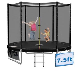 Devoko 6ft/7.5ft/10ft/12ft Secure Kids Trampoline - Garden Trampoline Safety Net & Reinforced Steel Frame | Super Stable Garden Play for Children 6-12 Years | Premium Waterproof