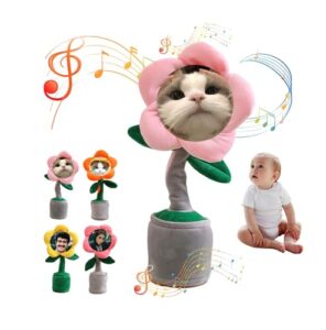 Dancing Flower Dancing Cactus Personalized Sunflower Cactus dancing Flower with Custom Face Funny Customed Image Singing and Dancing Sensory Cactus Sunflower