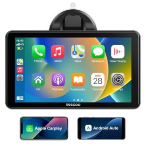 ESSGOO 7 Inch Wireless CarPlay & Android Auto Display