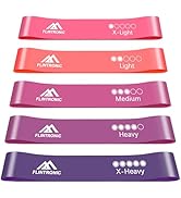 flintronic Resistance Bands Set of 5, Resistance Bands with 5 Different Resistance Levels, Skin-F...
