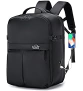 BAGZY Travel Laptop Backpack 40x30x15 British Airways Leather Retro Carry on Underseat Cabin Back...