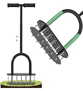 seasky Lawn Aerator Automatic Dirt and Leaf Clean Design,Pre-Assembled 15 Iron Spikes Metal,Soil ...
