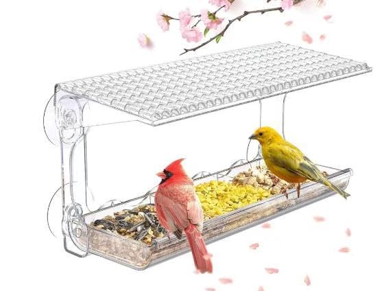 HANABASS Clear Window Bird Feeder