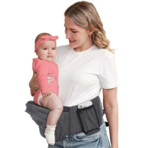 Baby Hip Carrier - Hip Seat Toddler Waist Carrier Ergonomic Hip Carrier Baby Side Belt Hip Holder with Various Pockets Fanny Pack Carrier for Newborns Infants - Single Waist Stool