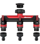 iBamso Garden Hose Splitter, 2 Way Tap Splitter 3/4