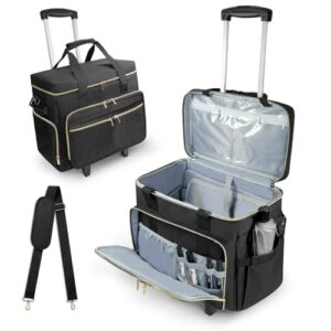 SUNDOY Rolling Teacher Tote Bag with Detachable Trolley – Spacious & Durable Teacher Bag with Expandable File Compartment