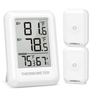 Ankilo Indoor Outdoor Thermometer Wireless with 2 Transmitters Up to 100m/328ft