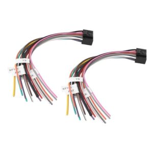 The Lord of the Tools 2Pcs Android ISO Radio Wiring Harness Adapter Replacement for Most Android Hosts With A Standard 16-Pin Power Socke