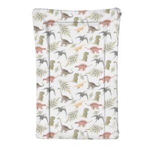 Deluxe Unisex Baby Waterproof Changing Mat with Raised Edges 46x73cm - Colourful Animals (Colourful Dinosaurs)