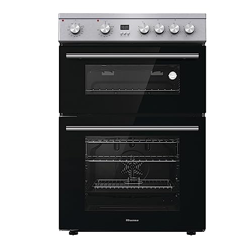 Hisense HDE3211BXUK 60cm Electric Cooker with Ceramic Hob - Brushed stainless steel -A+/A Rated Double Oven            [Energy Class A]