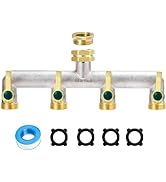 iBamso Garden Hose Splitter, 3 Way Faucet Splitter, Heavy Duty Brass 3/4